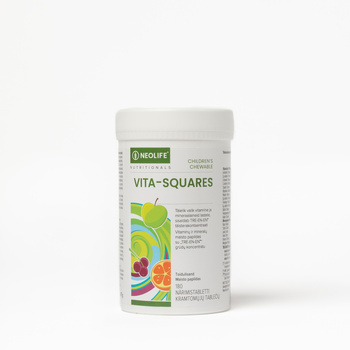 „Vita-Squares“, polivitaminai vaikams, kramtomosios tabletės